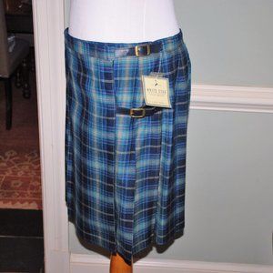 NWT White Stag Box Pleat Wrap Skirt